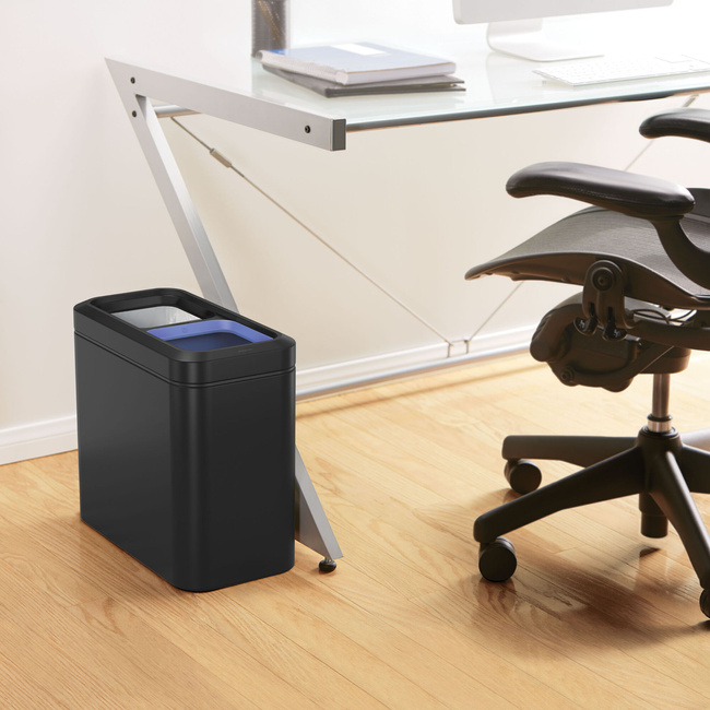 Kosz do segregacji Simplehuman Slim Open CW2105, 20 l (10 + 10 l), matowa czerń
