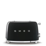 Smeg - Toster, Dwie Kromki, Czarny 50's Style Tsf01Bleu Czarny