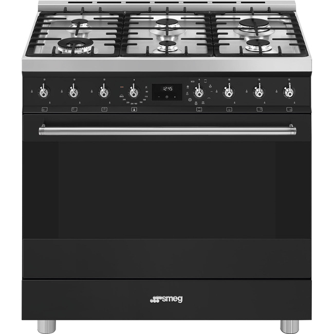 Smeg - Kuchnia wolnostojąca SYMFONIA C9GMMB2 Czarny mat