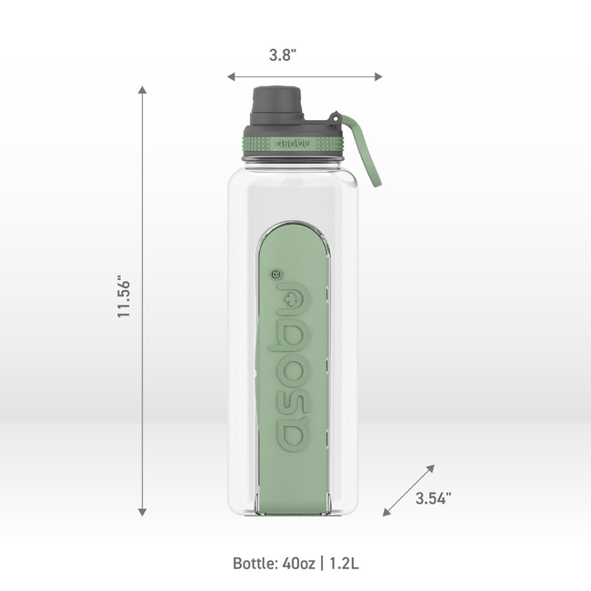 ASOBU Butelka ELECTROLYTE BASIL GREEN, 1,2L