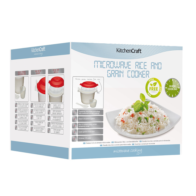 Naczynie do gotowania ryżu i kaszy w mikrofalówce - Kitchencraft