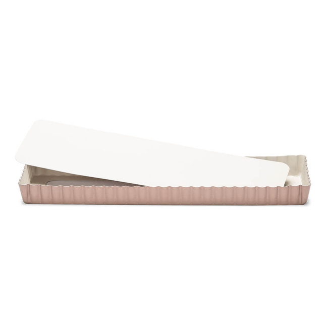Ceramic prostokątna forma do tarty, quiche z wyjmowanym spodem 35 x 11 cm - Patisse