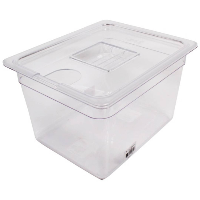Wartmann Pokrywa poliwęglanowa do pojemnika sous vide 12 l GN 1/2 z wycięciem na cyrkulator
