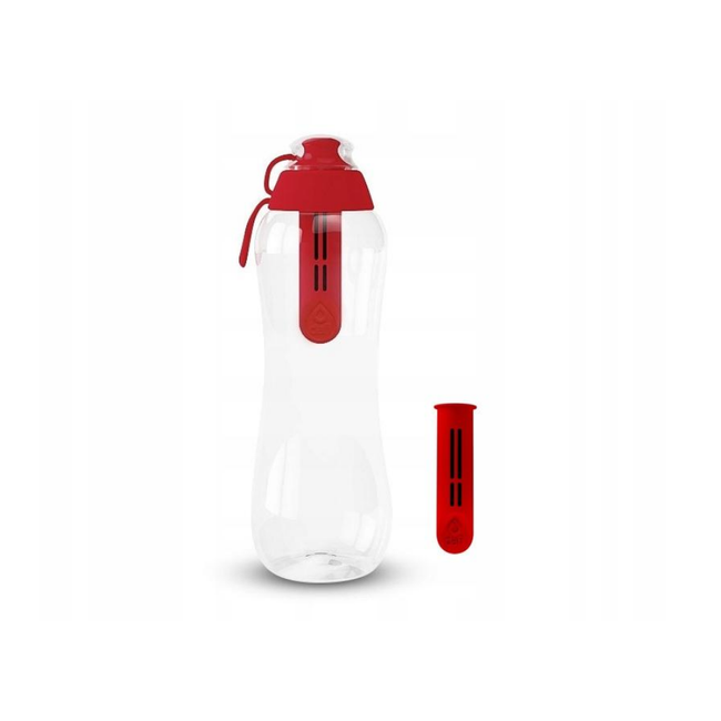 Butelka z dwoma wymiennymi filtrami 700ml czerwona - Dafi