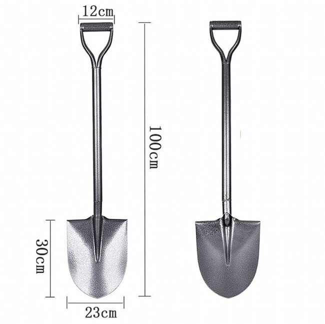 EXTRALINK Black Forest Szpadel Metalowy Łopata Ogrodowa Prosta 100 cm