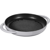 Staub Okrągła Patelnia Żeliwna Grillowa Z Dwoma Uchwtami 22 Cm, Grafitowy