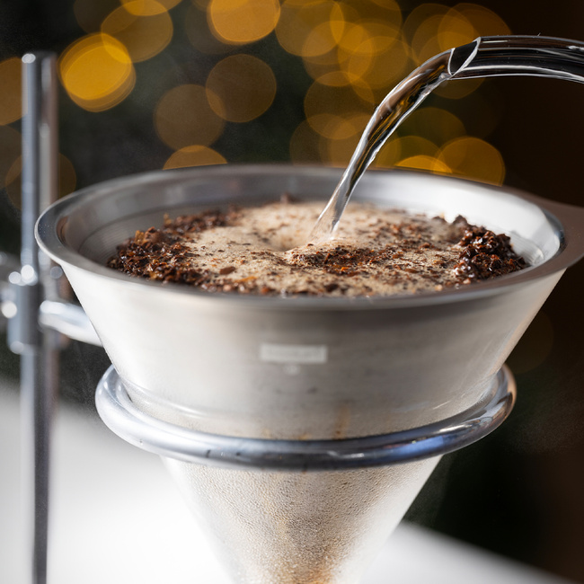 Bodum zaparzacz przelewowy do kawy z filtrem stałym Pour Over 500 ml Chrome