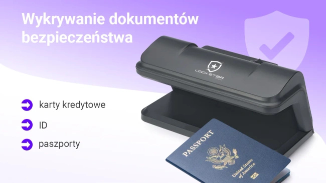 Detektor banknotów i dokumentów Extralink LockStar N-115 z lampą UV LED 2 x 9 W