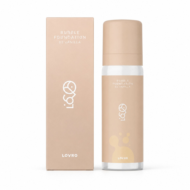 Podkład Lovro Bubble Foundation 02 Vanilla, napowietrzona formuła, 50 ml