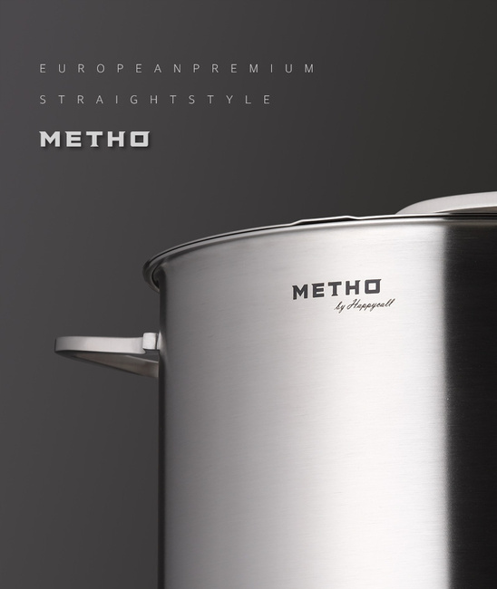 Happycall Metho Stainless Steel - Zestaw 8 elementowy garnków  ze stali nierdzewnej