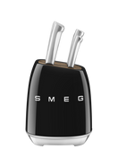 Smeg - Blok z zestawem 6 noży z niemieckiej stali nierdzewnej KBSF02BL 50's Style - czarny