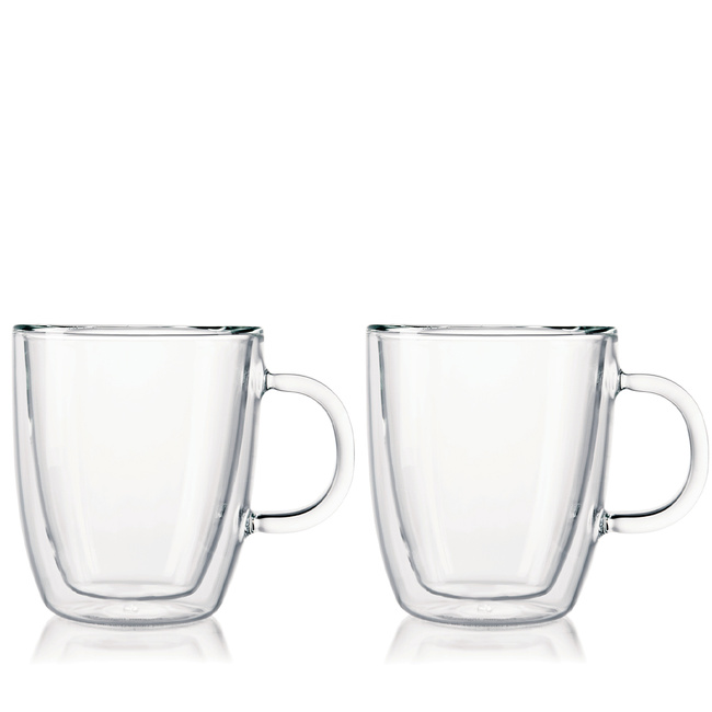 Kubki z podwójną ścianką Bistro 300 ml 2 szt. transparentne