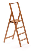 Drabina domowa Arredamenti Kimora 4, 4 stopnie z drewna bukowego, 141 cm, brązowa