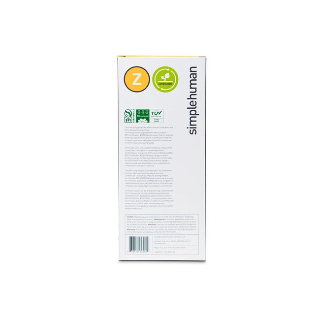 Worki kompostowalne Simplehuman Custom Fit kod Z, 4 l, 30 szt.