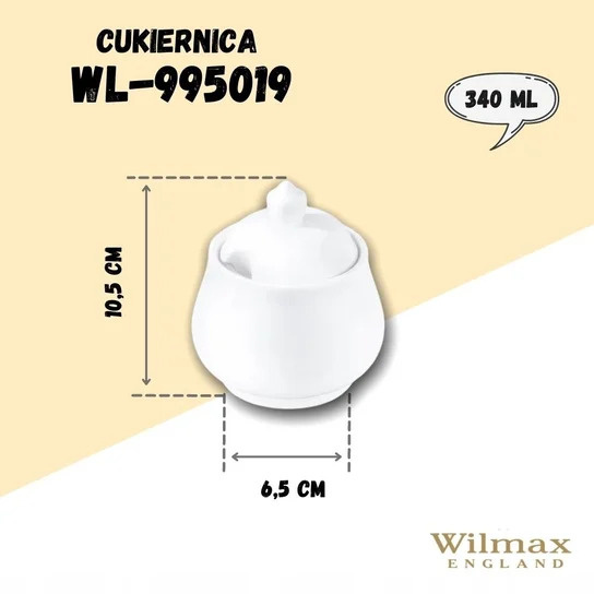 Cukiernica porcelanowa 340 ml Solo - Wilmax