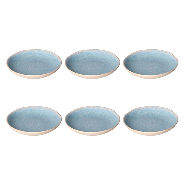Rose&tulipani Concerto Fuse Azzurro Zestaw 6 talerzy do zupy 21 cm