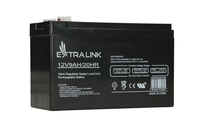 Extralink Agm 12V 9Ah | Akumulator | bezobsługowy