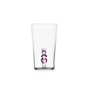 Szklanki longdrink z różowym królikiem 13 cm - Ichendorf Milano
