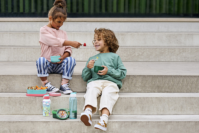 Mepal Lunch set Campus 3 el Hot Wheels lunchbox pudełko na owoce bidon 750 ml 400 ml