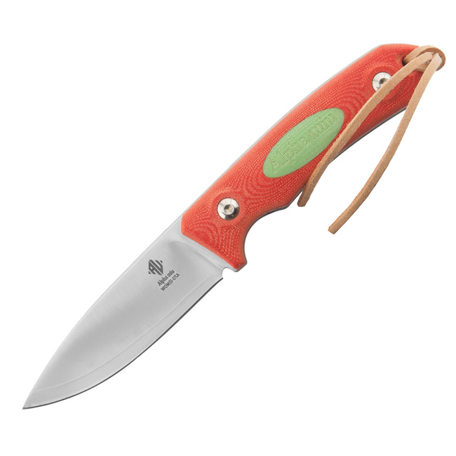 Nóż Womsi Alpha Miu S90V z czerwoną rękojeścią z mikarty, 16 cm