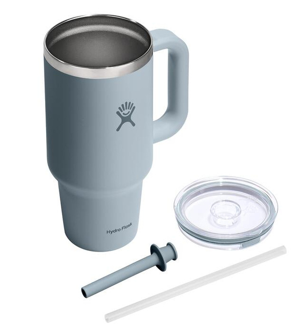 Kubek termiczny Hydro Flask 32 oz Travel Tumbler ze słomką i uchwytem, Shale Grey