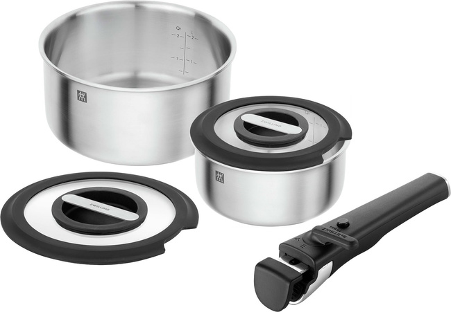 Unlock Zestaw 2 Garnków z Pokrywkami + Uchwyt - Zwilling
