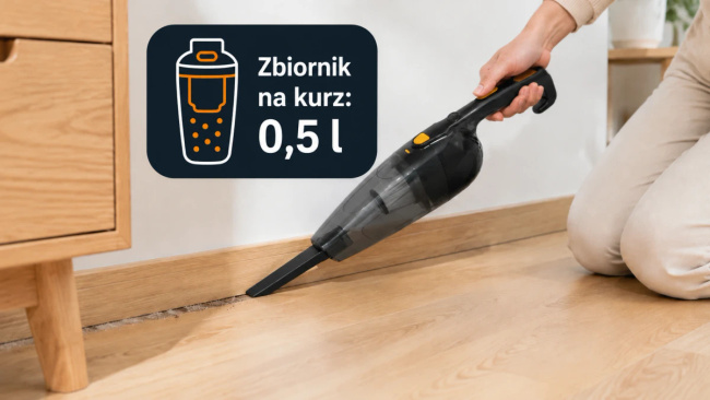 Extralink Home R-707 | Odkurzacz pionowy 2w1 | 600 W | Czarny