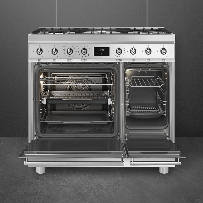 Smeg - Kuchnia wolnostojąca Symfonia C92Gpx2 Stal nierdzewna.