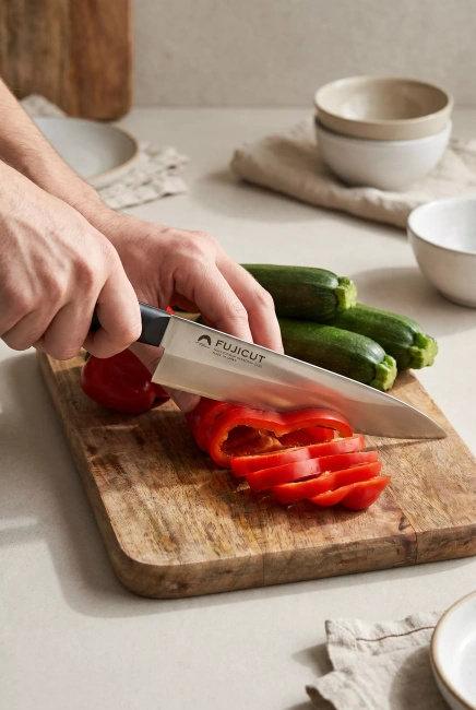 Nóż Santoku Tojiro Fujicut #3000, 18 cm, rdzeń ze stali Mo-V