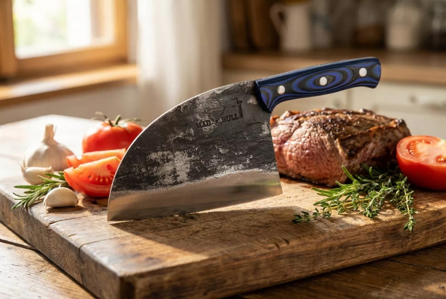 Tasak serbski Samura Mad Bull SMB-0040, 18 cm, niebieska rękojeść