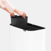 Kosz do segregacji Brabantia Bo Touch Bin 3 x 11 l, biały, trzykomorowy