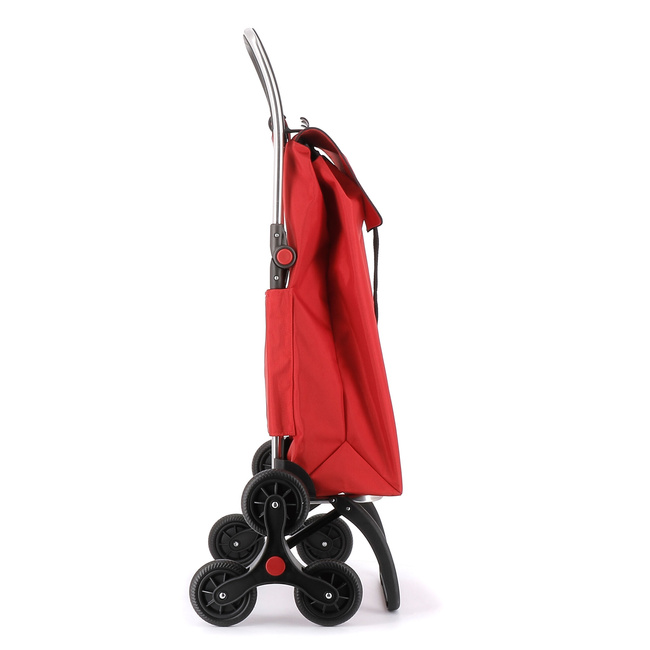 Wózek na zakupy po schodach Rolser I-Max MF 6L, czerwony, 6 kół, torba 43 l