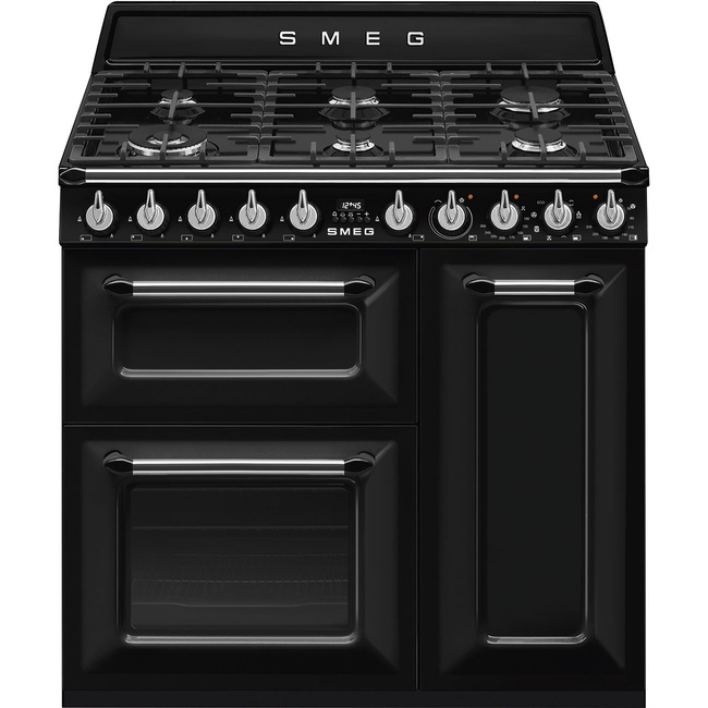 Smeg - Kuchnia Wolnost., 90cm, Victoria, Czarny Victoria Tr93Bl Czarny.