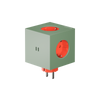 kable usb-c do przesyłu danych Square 2 - Bauhaus Gecko Bloom - Avolt