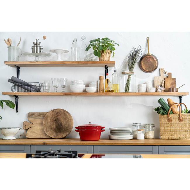 Zestaw 2 naczyń + pokrywka 24 cm czerwony - Staub