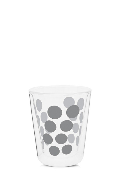 Zestaw 2 Szklanek 200ml Z Łyżeczkami,Srebrny - Zak!Designs