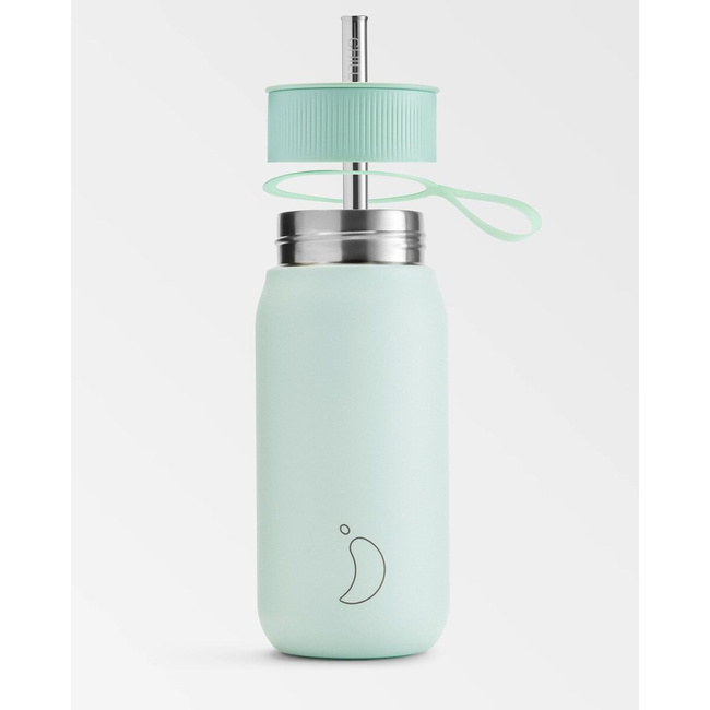 Termiczny kubek 2w1 ze słomką | 750ml | Miętowy series 2 - Chillys bottles