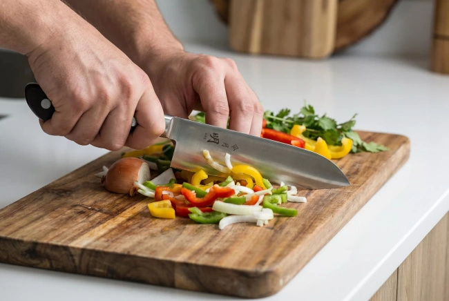 Nóż Santoku Fuji Cutlery Akira Reigetsu FC-0124, ostrze 16,5 cm
