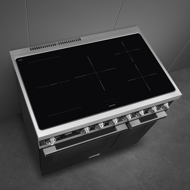 Smeg - Kuchnia wolnostojąca Portofino Cpf92Imbl Czarny