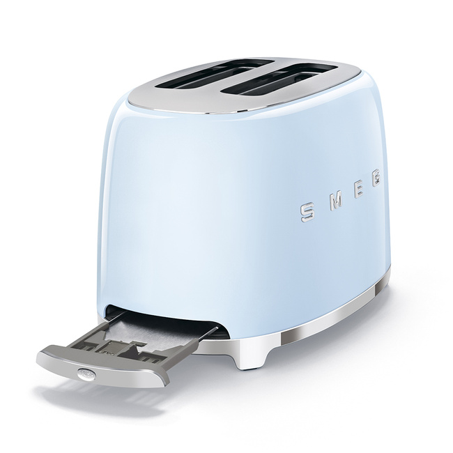 Zestaw Smeg - Czajnik + Toster na 2 kromki pastelowy błękit