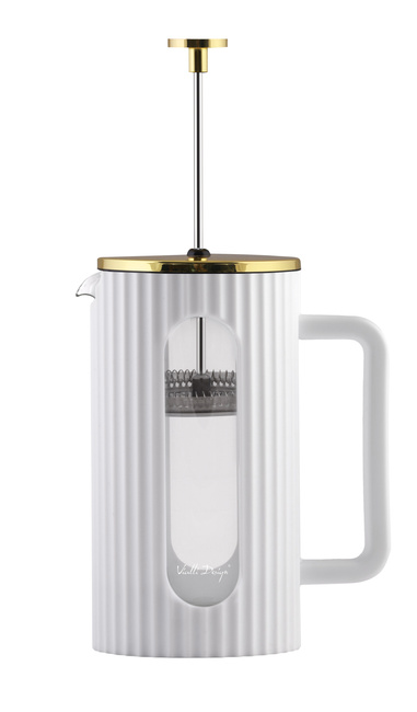 Zaparzacz do kawy i herbaty 1000ml Biało/Złoty Livio - Vialli Design