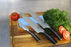 Shiori - 3-Set Chairo Shōto + Santoku + Sifu - zestaw trzech noży ze stali Damasceńskiej