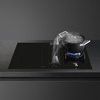 Smeg - Okap wyspowy Universal KDH12WLD Czarne szkło + Stal nierdzewna.