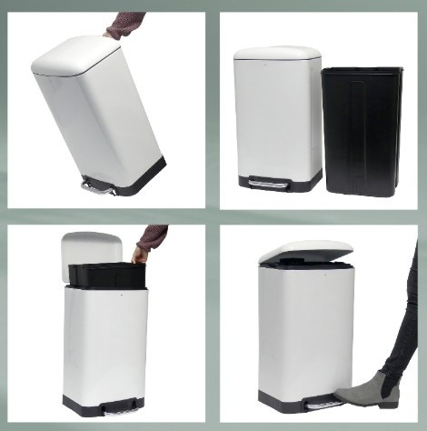 Kosz na śmieci 30 l biały Davino - Kela