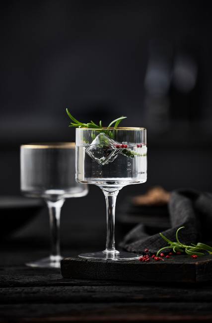 Kieliszki do ginu Palermo 320 ml 4 sztuki złote 23714