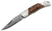 Nóż składany Magnum Damascus Duke z klingą damasceńską i rękojeścią drewnianą Boker 01MB946DAM