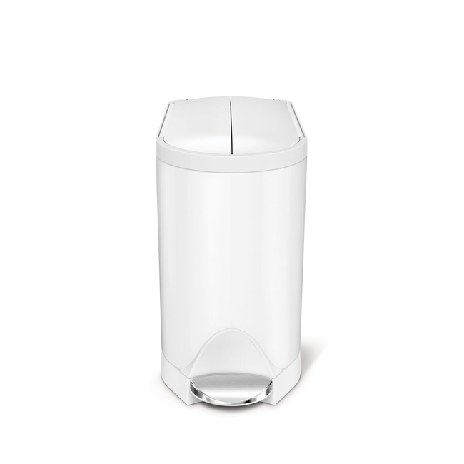 Kosz pedałowy Simplehuman Butterfly CW2042, 10 l, biały, stal