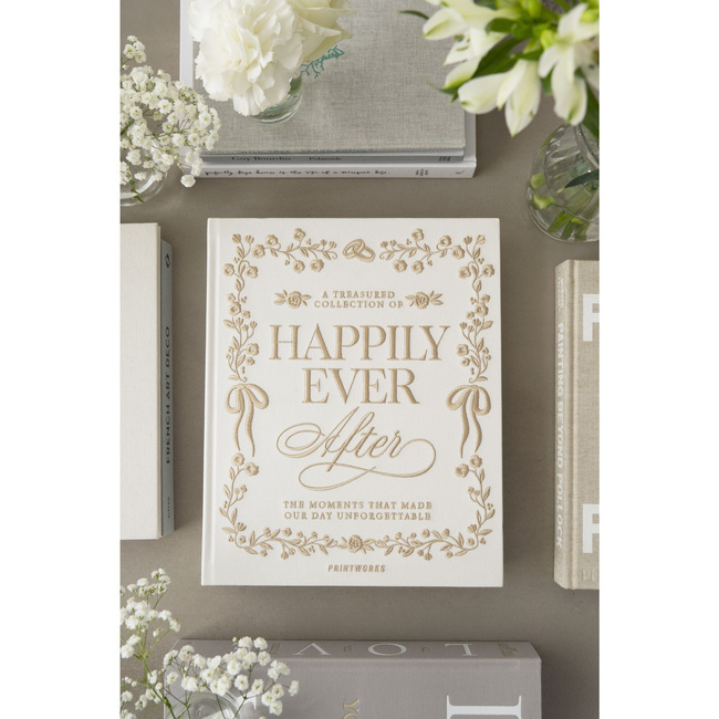 Album ślubny Printworks Happily Ever After, haftowany, beżowy, 60 stron 28 x 21 cm