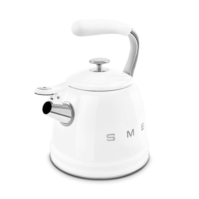 Smeg - Czajnik z gwizdkiem, biały 50's style WKF01WH