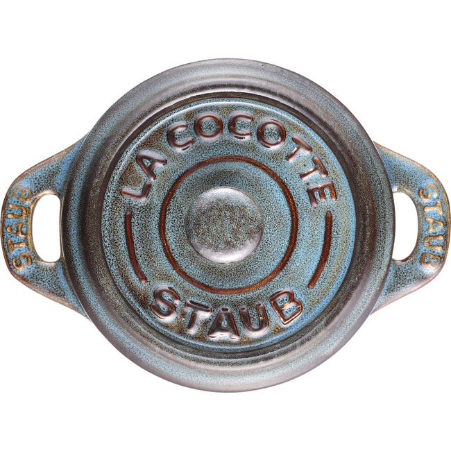 4x Mini Cocotte Okrągły 10 Cm, Antyczny Turkusowy - Staub